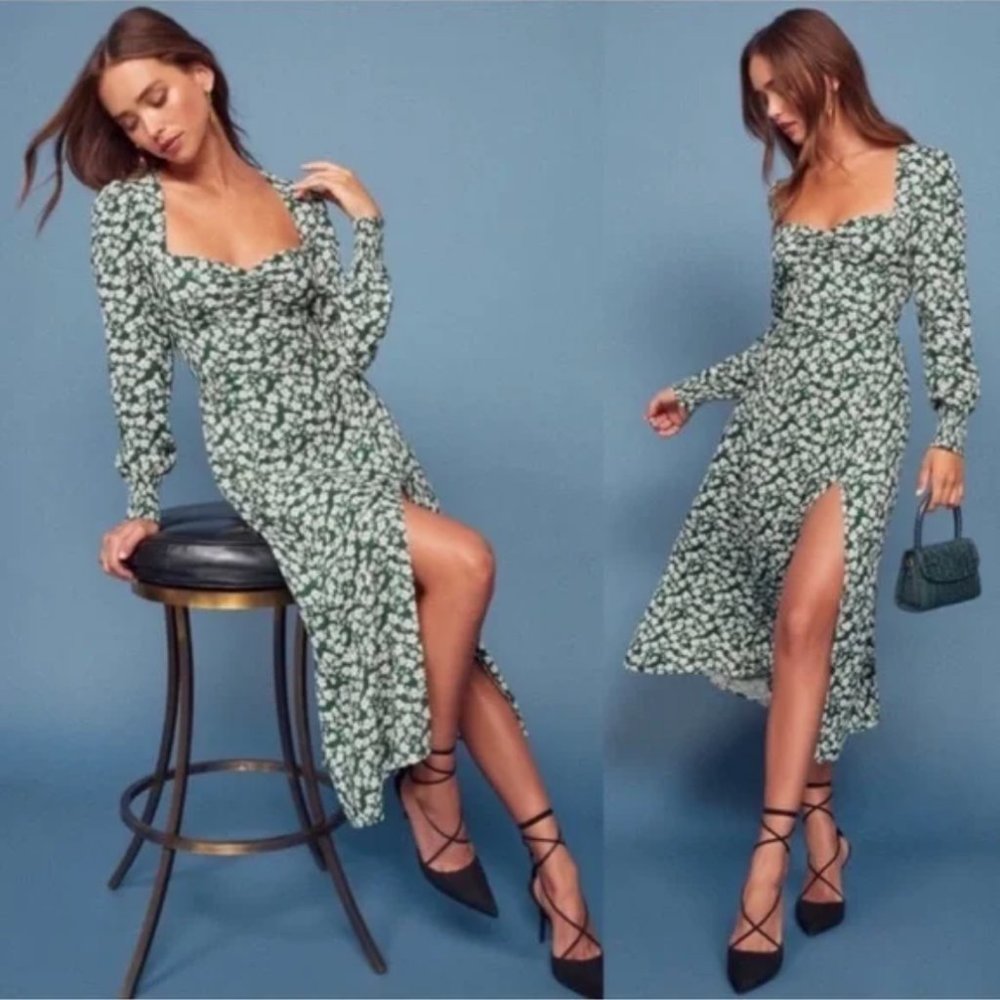 Floral Green Women's Dress